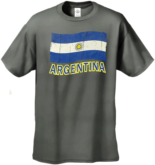 Vintage Argentina Waving Flag Men's T-Shirt
