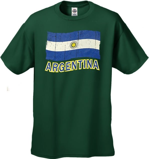 Vintage Argentina Waving Flag Men's T-Shirt