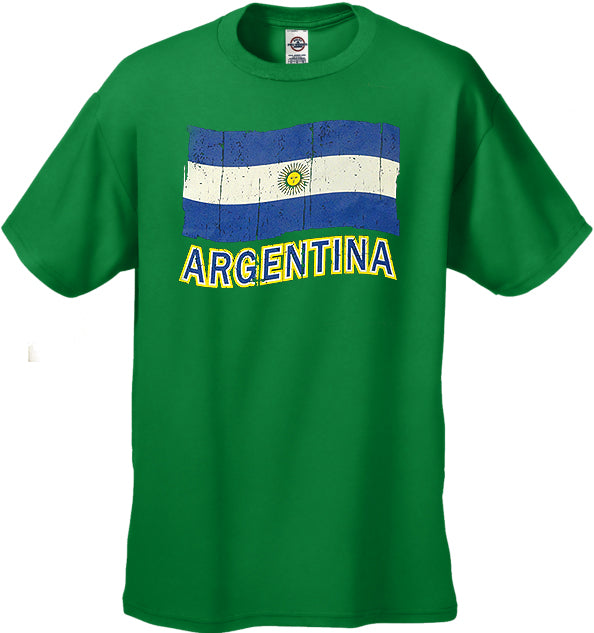 Vintage Argentina Waving Flag Men's T-Shirt
