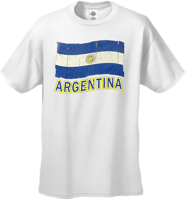 Vintage Argentina Waving Flag Men's T-Shirt