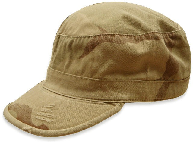 Vintage BDU Fatigue Combat Hat (Desert Sand Camo)