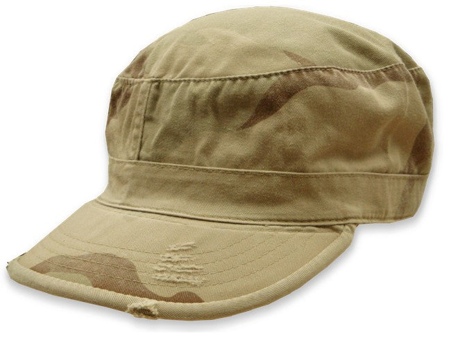 Vintage BDU Fatigue Combat Hat (Desert Sand Camo)