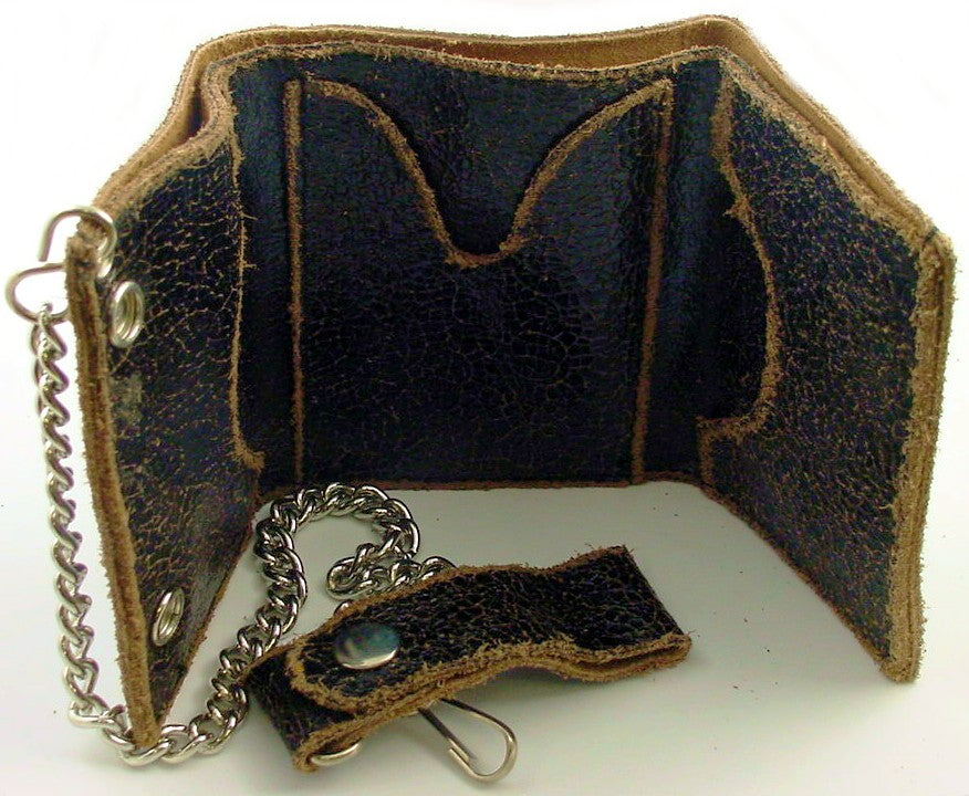 Vintage Leather Chain Wallet