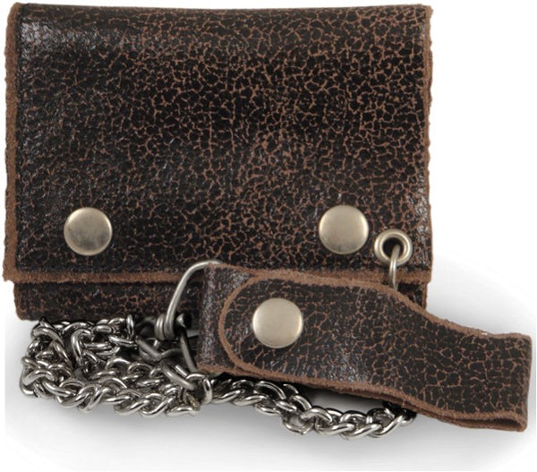 Vintage Leather Chain Wallet 