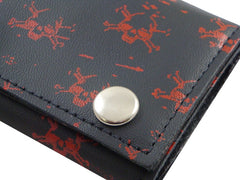 Vintage Skull & Crossbones Genuine Leather Chain Wallet