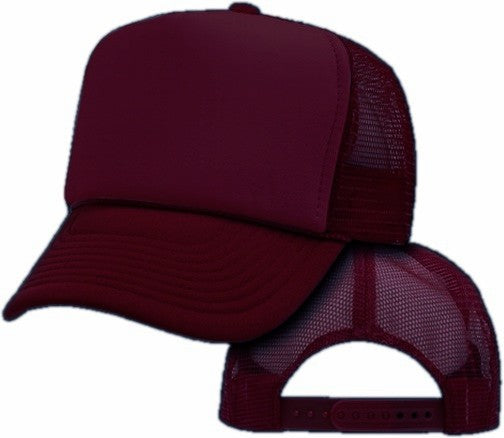 Vintage Trucker Hats - Solid Burgundy Trucker Cap