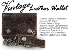 Vintage Leather Chain Wallet