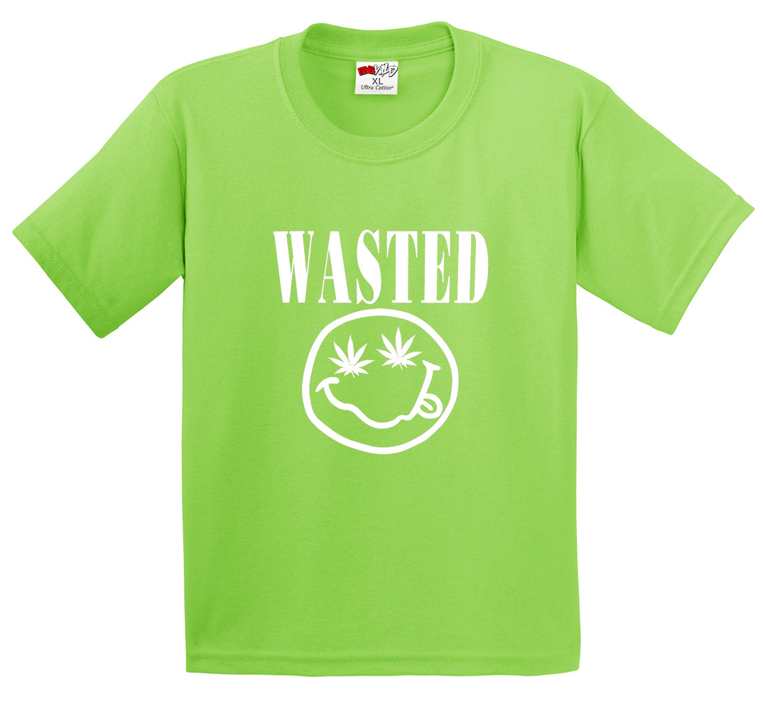 Wasted Pot Leaf Smiley Face Men's T-Shirt