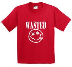 Wasted Pot Leaf Smiley Face Men's T-Shirt