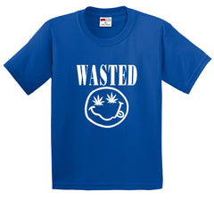 Wasted Pot Leaf Smiley Face Men's T-Shirt