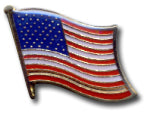 Waving American Flag Lapel Pin
