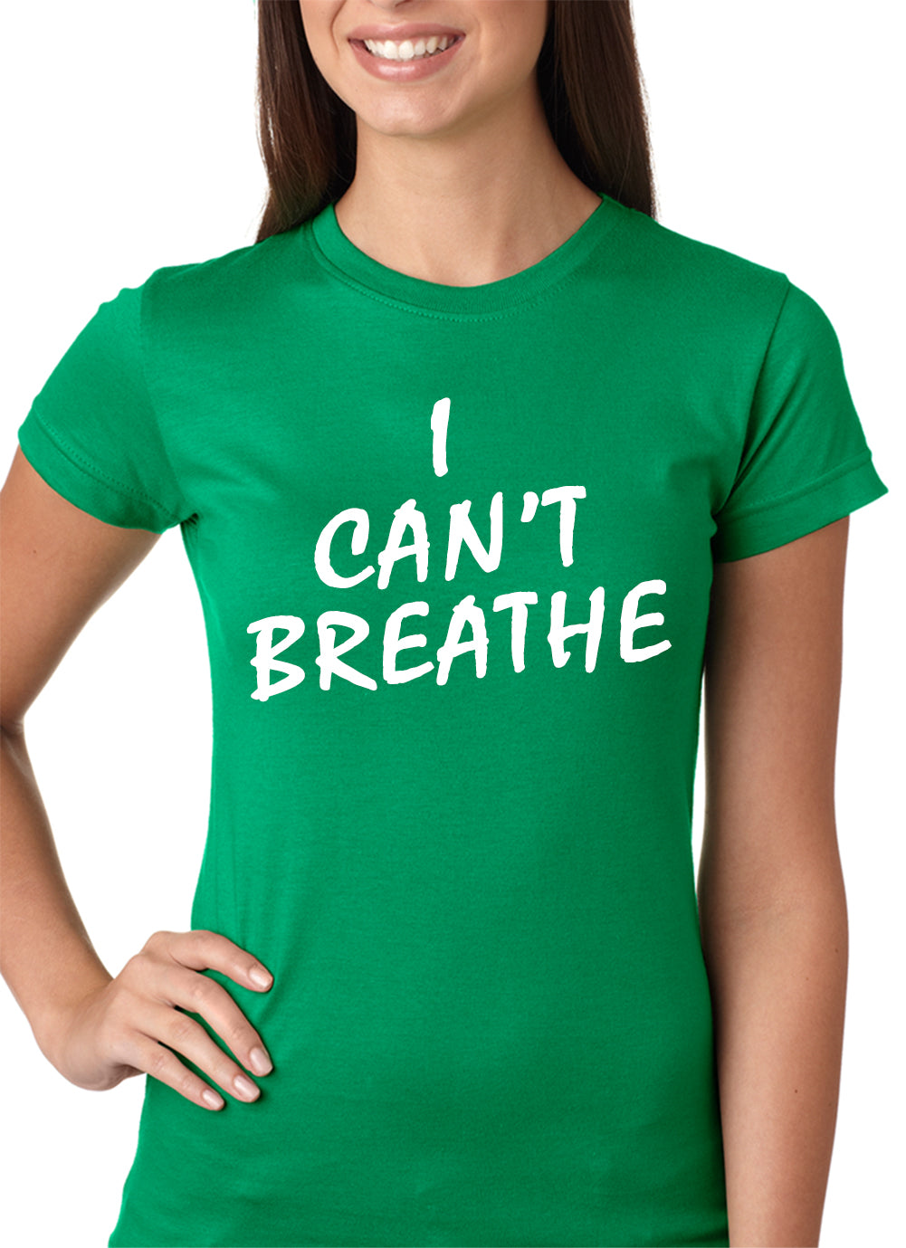 White Print I Can't Breathe Girls T-shirt