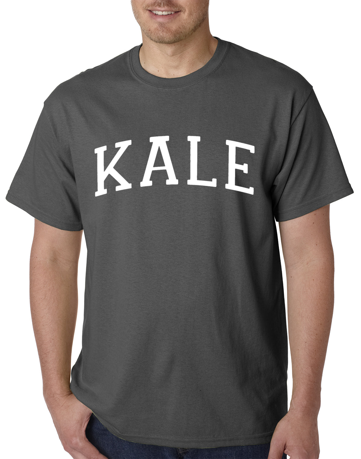 White Print Kale Mens T-shirt