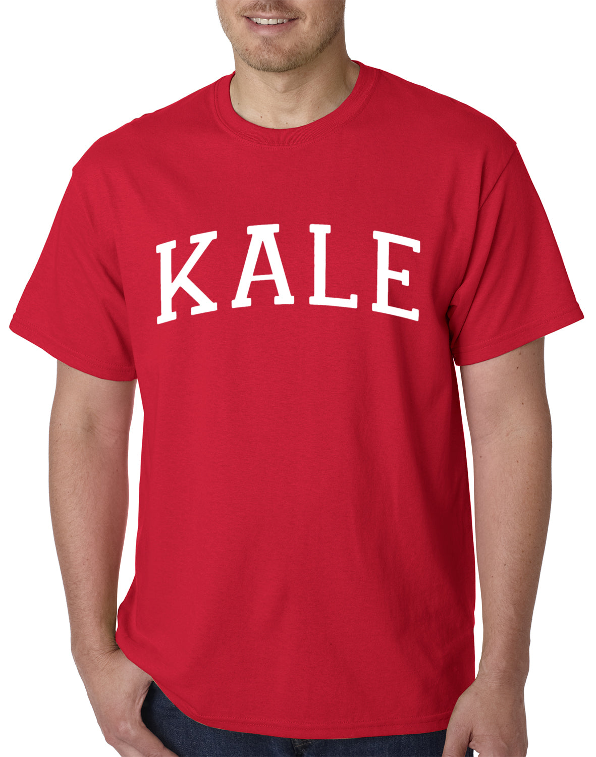 White Print Kale Mens T-shirt