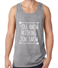 (White Print) You Know Nothing Jon Snow Tank Top
