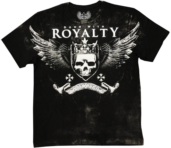 theredthread S pierce T-shirt【black】 xzavier-down-with-royalty-men-