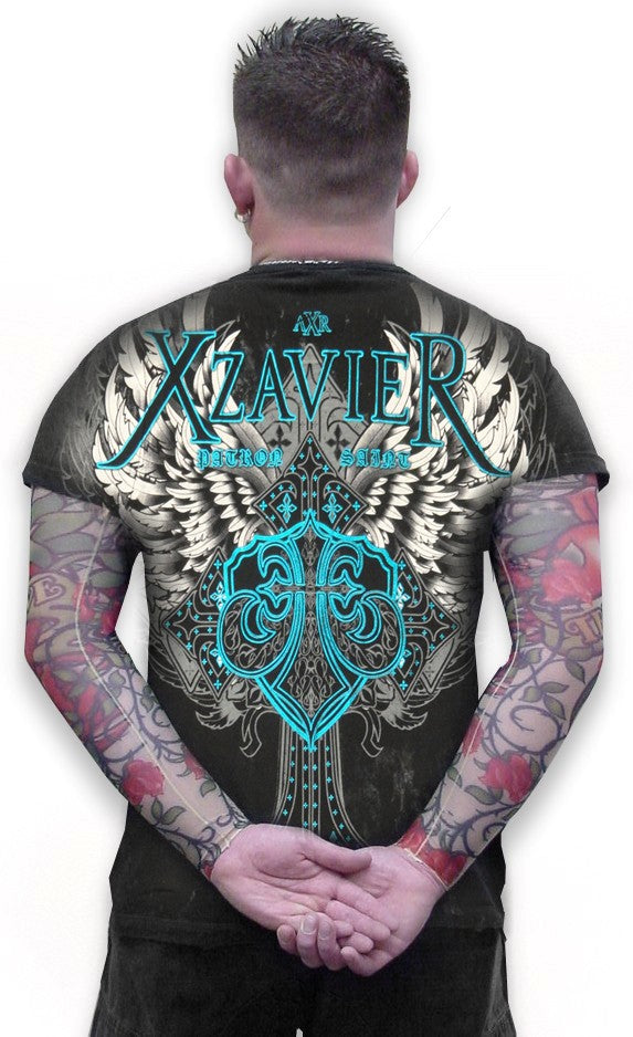 Xzavier "Nobel Winged Cross" T-Shirt (Black)