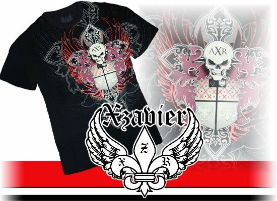Xzavier "AXR Crest" T-Shirt (Black) - X-Large