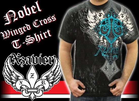 Xzavier "Nobel Winged Cross" T-Shirt (Black)