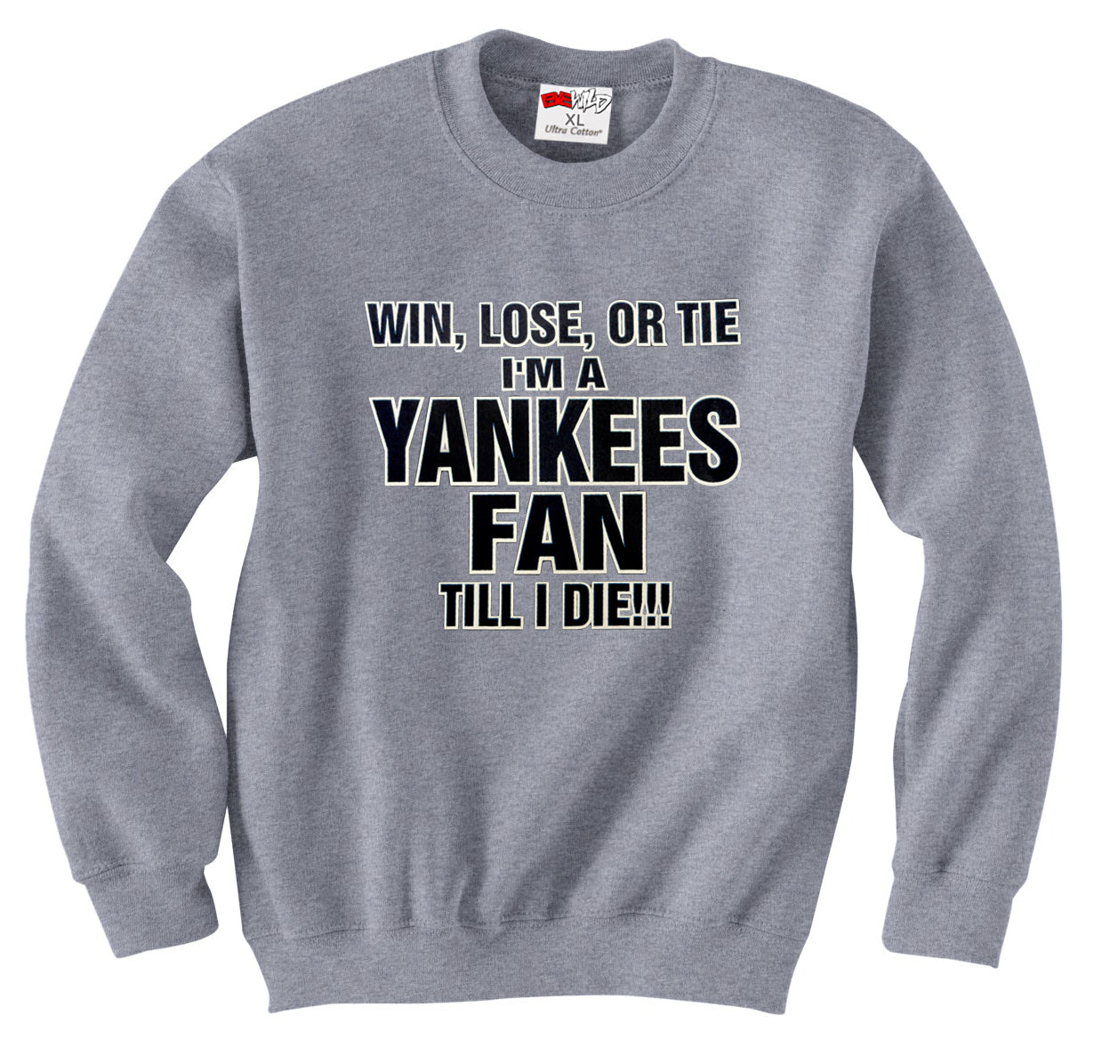 Yankee Fan Till I Die Adult Crewneck