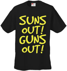 Yellow Print Sun's Out Guns Out Men's T-Shirt