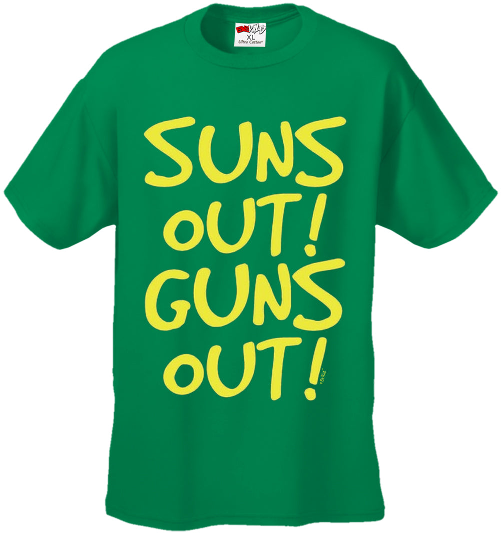 Yellow Print Sun's Out Guns Out Men's T-Shirt