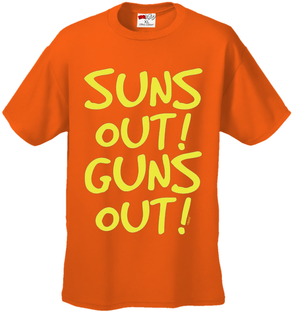 Yellow Print Sun's Out Guns Out Men's T-Shirt