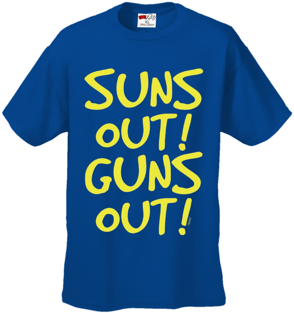 Yellow Print Sun's Out Guns Out Men's T-Shirt