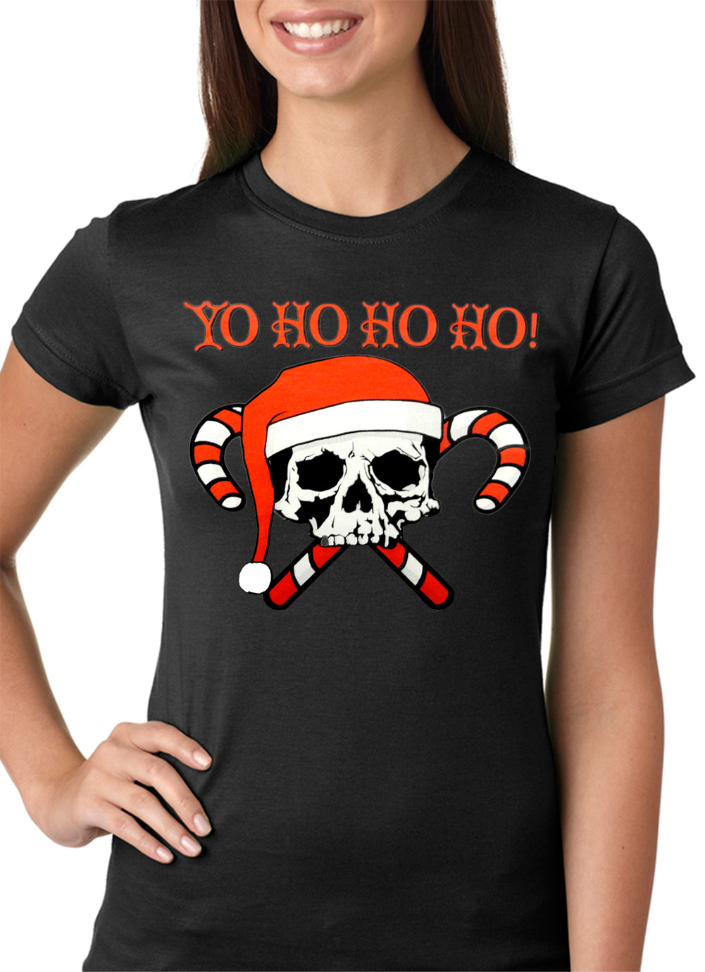 Yo Ho Ho Ho Pirate Christmas Girls T-shirt