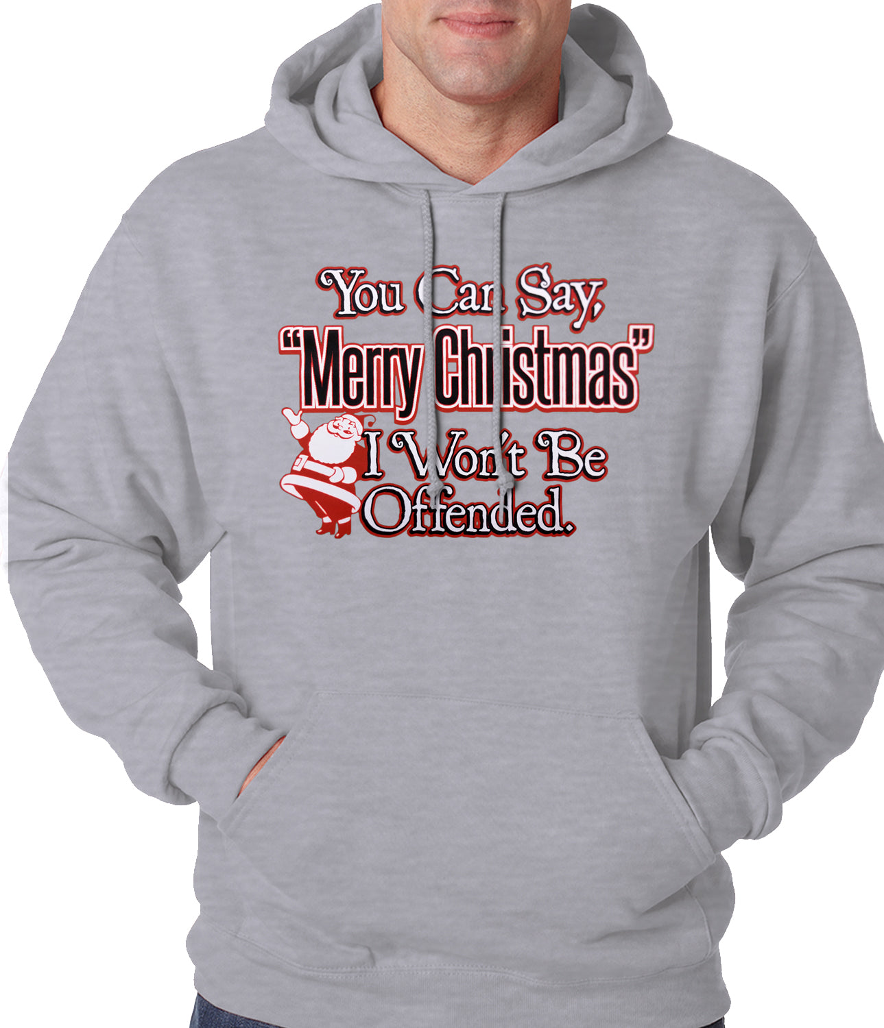 You Can Say Merry Christmas Funny Adult Hoodie