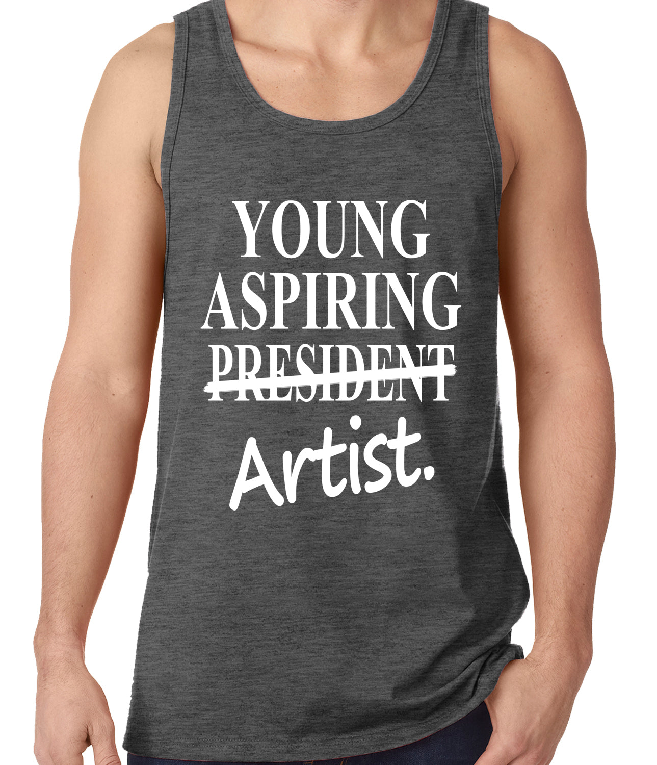Young Aspiring Artist (President Crossed Out) Tank Top