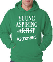 Young Aspiring Astronaut (Artist Crossed Out) Adult Hoodie