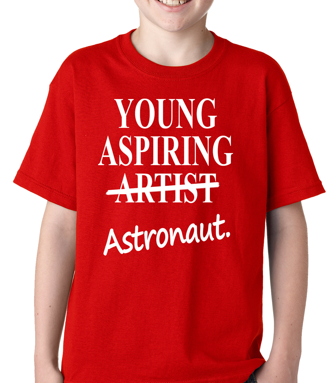 Young Aspiring Astronaut (Artist Crossed Out) Kids T-shirt