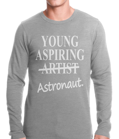 Young Aspiring Astronaut (Artist Crossed Out) Thermal Shirt