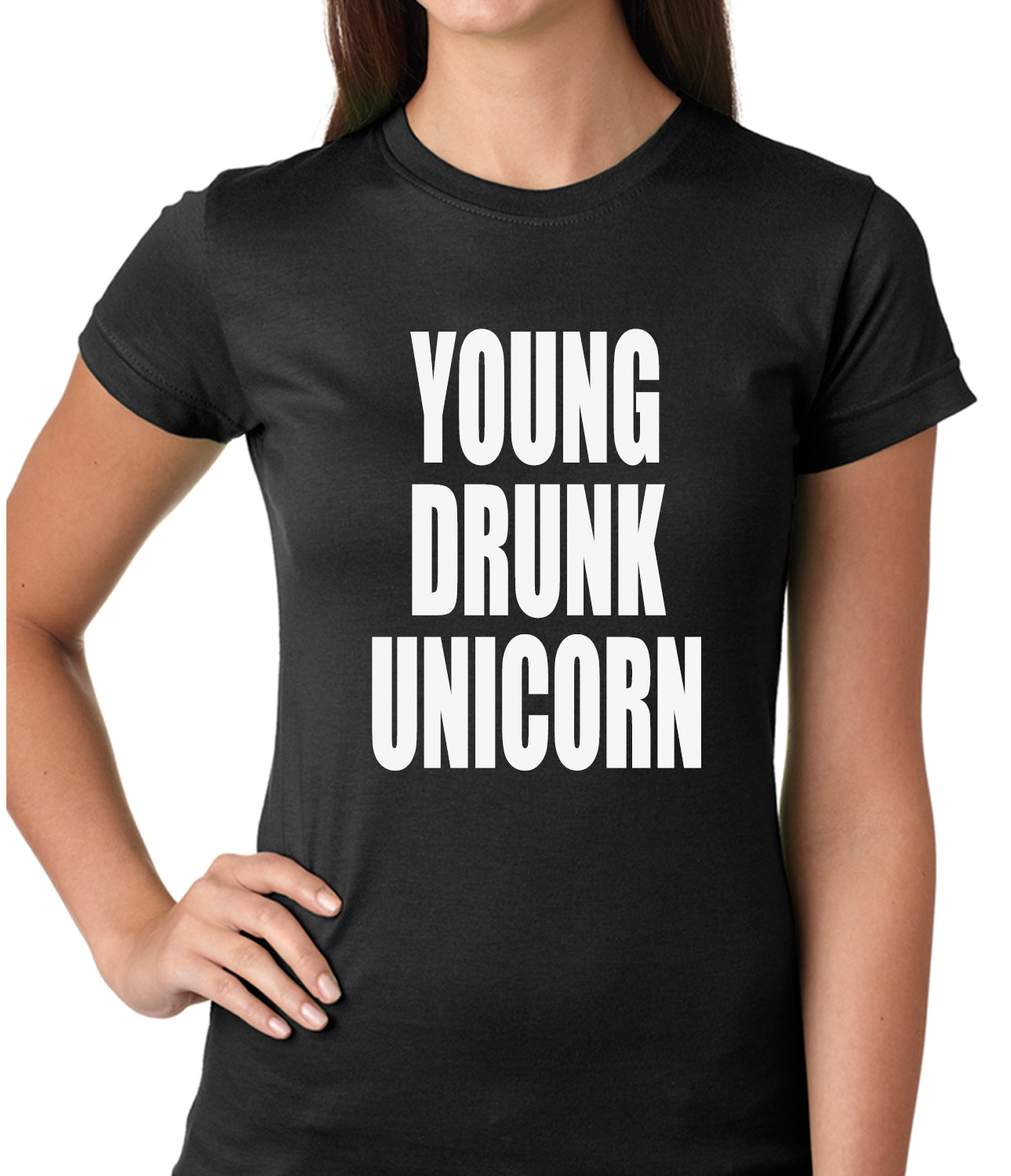 Young Drunk Unicorn Girls T-shirt