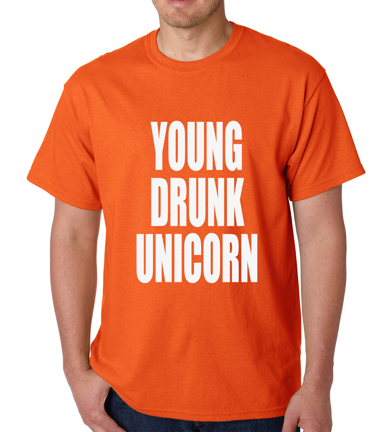 Young Drunk Unicorn Mens T-shirt