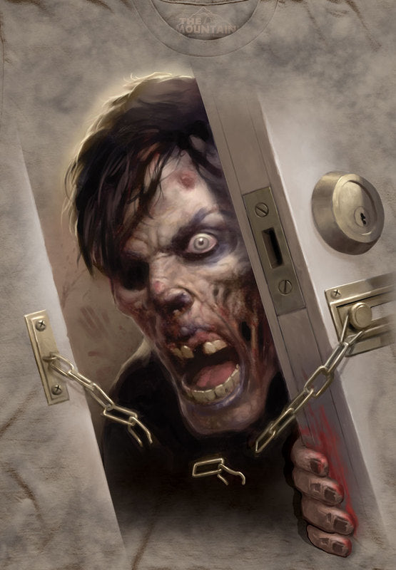 Zombie at the Door Big Face Men's T-Shirt