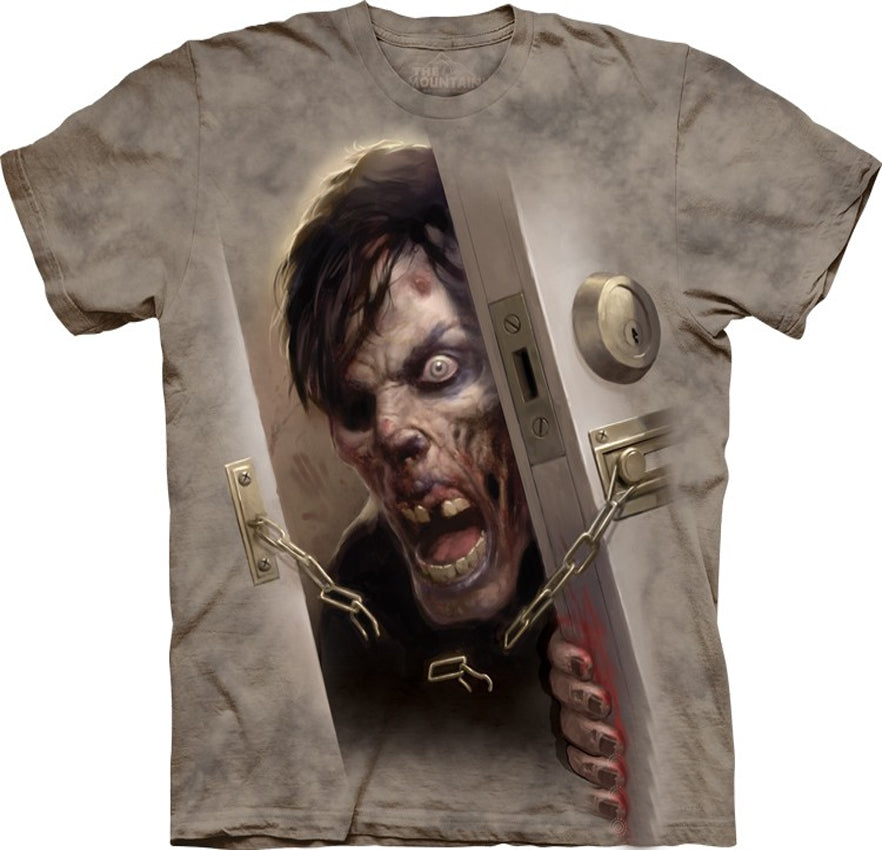 Zombie at the Door Big Face Men's T-Shirt