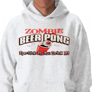 Zombie Beer Pong Adult Hoodie