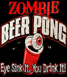 Zombie Beer Pong Adult Hoodie
