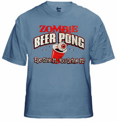 Zombie Beer Pong Mens T-shirt