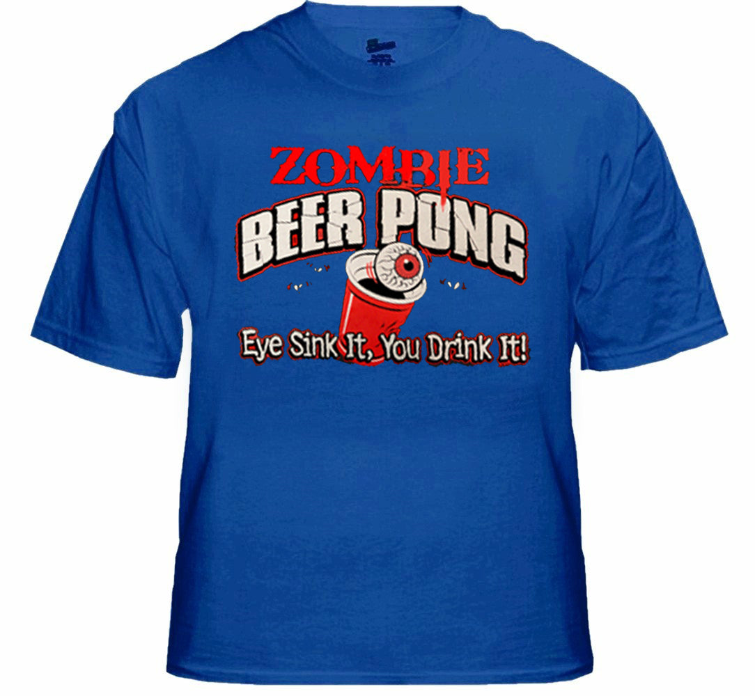 Zombie Beer Pong Mens T-shirt