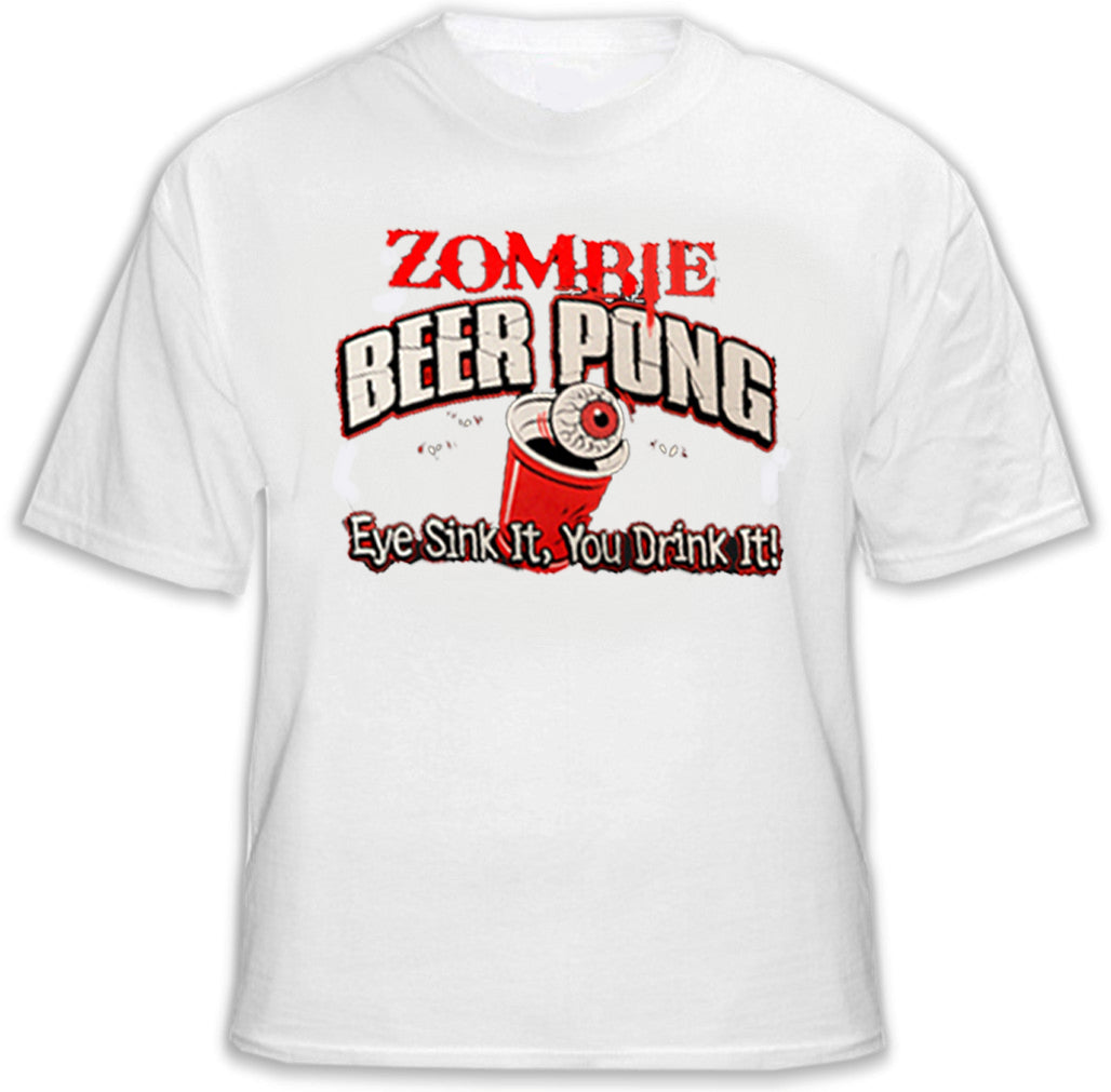 Zombie Beer Pong Mens T-shirt