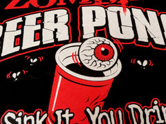 Zombie Beer Pong Mens T-shirt
