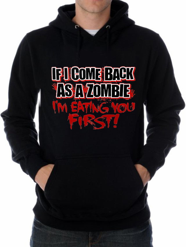 Zombie Hoodies - Eat You First Adult Hoodie