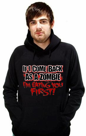 Zombie Hoodies - Eat You First Adult Hoodie