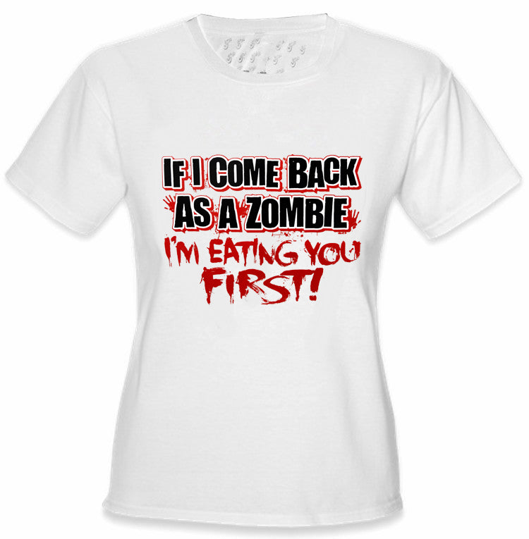 Zombie Tees - Eating Your First Women's T-Shirt