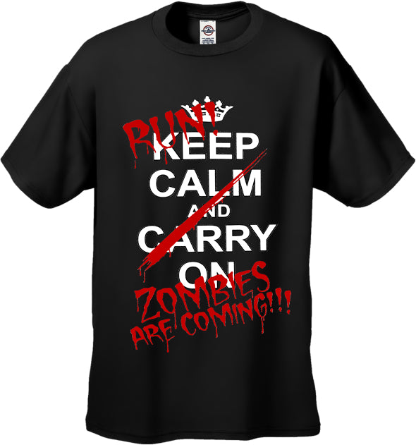Zombie Tees - Keep Calm Zombies Are Coming Men's T-Shirt