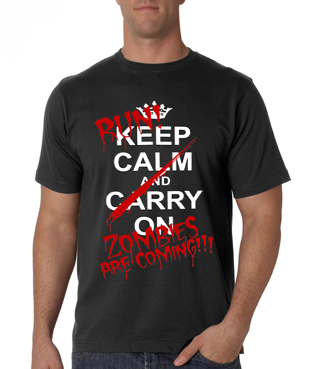 Zombie Tees - Keep Calm Zombies Are Coming Men's T-Shirt