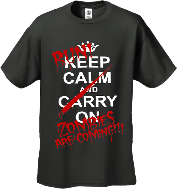Zombie Tees - Keep Calm Zombies Are Coming Men's T-Shirt